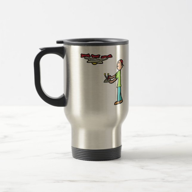 Taza De Viaje Volando con drones (Izquierda)