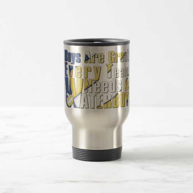 Taza De Viaje Voleibol acuático en azul y amarillo (Centro)