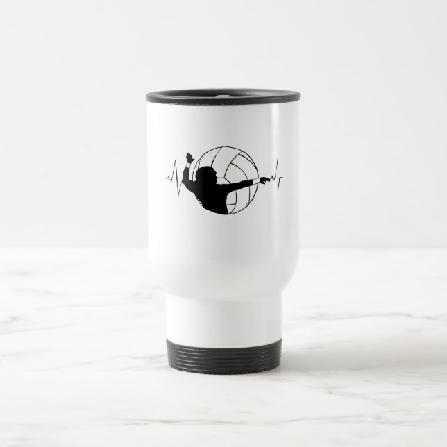 Taza De Viaje Voleibol - Fruto del jugador de voleibol (Centro)