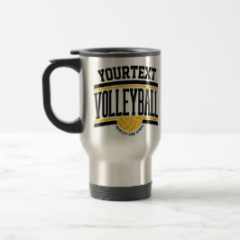 Taza De Viaje Volleyballista de equipo escolar con nombre person