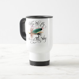 Taza De Viaje "Voltea el fly, toca el cielo" moscas secas