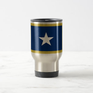 Taza De Viaje Voluntarios de Tejas Cofederate de la bandera azul