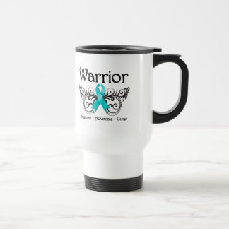 Taza De Viaje Voluta del guerrero del cáncer ovárico