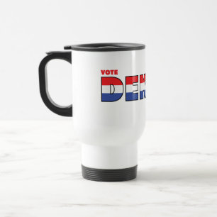 Taza De Viaje Voto Dekker 2010 elecciones blanco y azul rojos