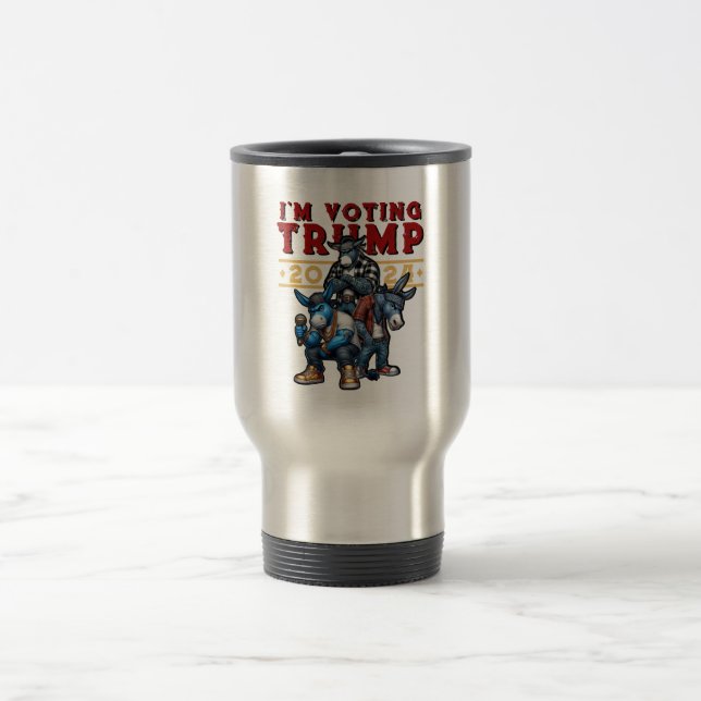 Taza De Viaje VOTO por TRUMP 2024 (Centro)