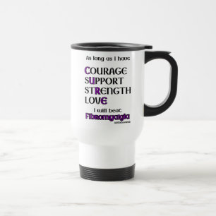 Taza De Viaje Voy A Ganar... Fibro