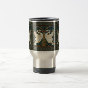 Taza De Viaje Walter Crane Swan, Rush E Iris Art Nouveau