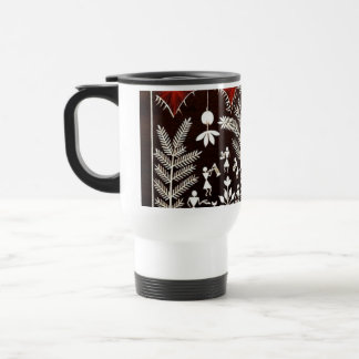 Taza De Viaje Warli Tribal Tree of Life -wood walart