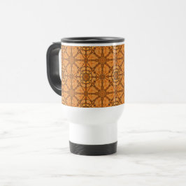 Taza De Viaje Warm Ornamental Lattice Tile 