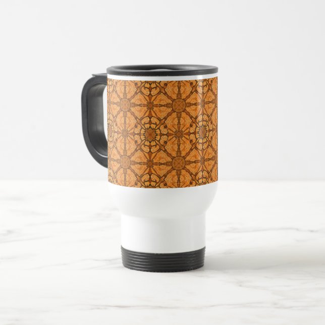 Taza De Viaje Warm Ornamental Lattice Tile  (Anverso izquierdo)