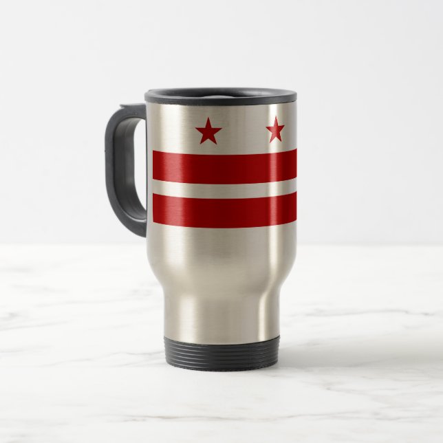 Taza De Viaje Washington, bandera de la C.C. (Anverso izquierdo)
