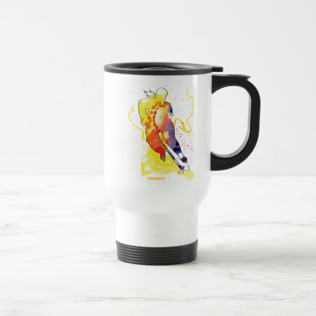 Taza De Viaje Watercolor de hockey (Derecha)