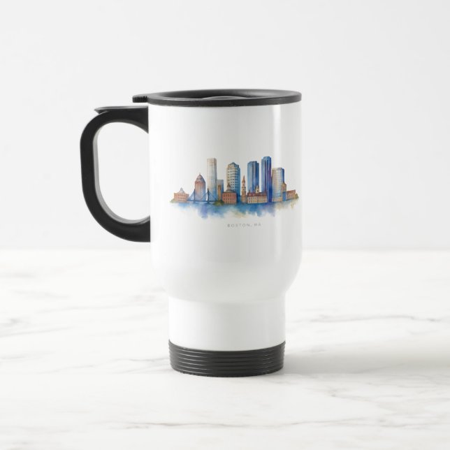 Taza De Viaje Waterline de la ciudad de Boston | Mamáes modernas (Izquierda)
