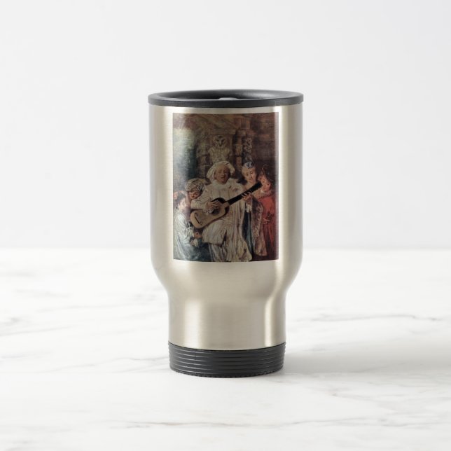 Taza De Viaje Watteau, arte de Jean-Antoine (Centro)