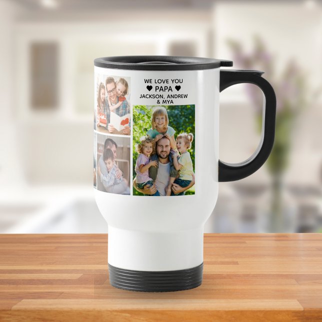 Taza De Viaje We love you dad collage of 9 photos children (Subido por el creador)