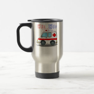 Taza De Viaje Wee Woo Boo Bus Ambulance Funny EMS EMT Parame