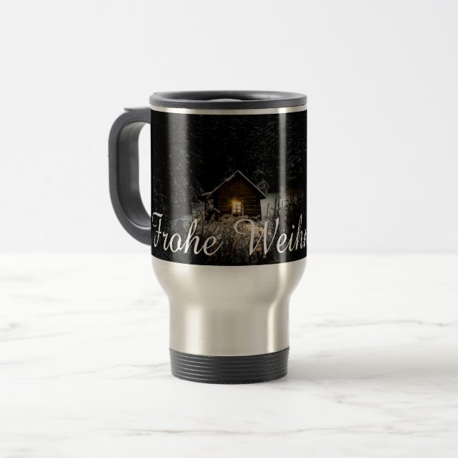 Taza De Viaje Weihnachtsgrüße mit Hexenhaus (Anverso izquierdo)