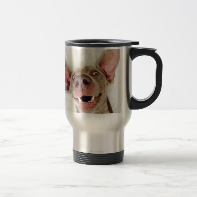 Taza De Viaje Weimaraner feliz (Derecha)