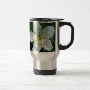 Taza De Viaje Weisse Brombeerblüte