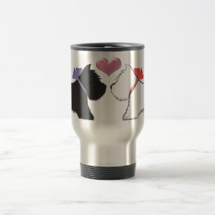 Taza De Viaje Westie lindo persigue arte