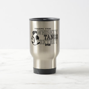 Taza De Viaje Whiskey Tango Foxtrot - Humor de aviación