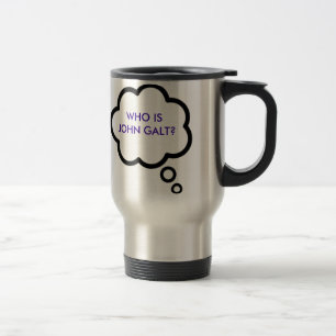 Taza De Viaje ¿WHO ES JUAN GALT? Nube del pensamiento