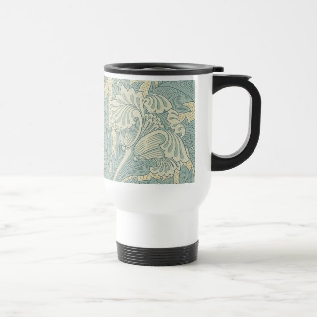 Taza De Viaje William Morris Classic Tulip Blue Floral (Derecha)
