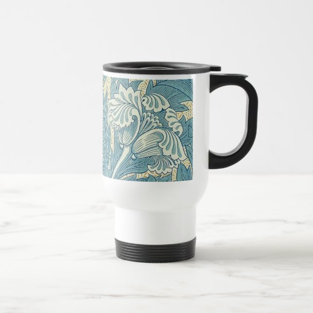 Taza De Viaje William Morris Classic Tulip Blue Floral (Derecha)