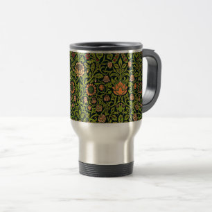Taza De Viaje William Morris - Columbine, verde oscuro, Case-Mat