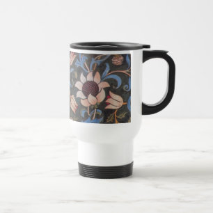 Taza De Viaje William Morris Evenlode Arte Textil Floral