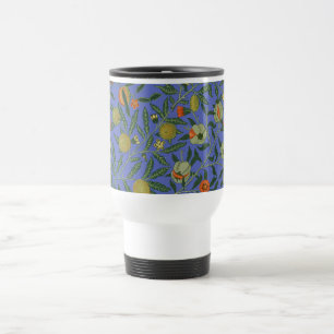 Taza De Viaje William Morris Papel de fondo azul granate