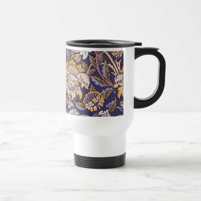 Taza De Viaje William Morris Wey Floral Wallpaper (Derecha)