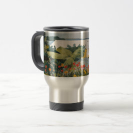Taza De Viaje Winslow Homer Flower Garden y Bungalow Bermuda