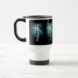 Taza De Viaje WOLF & EAGLE Wildlife Art Drinkware