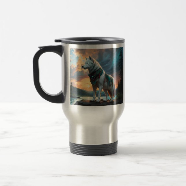 Taza De Viaje Wolf Guardian Travel Mug (Izquierda)