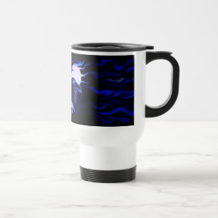 Taza De Viaje Wolf y Raven con luna llena