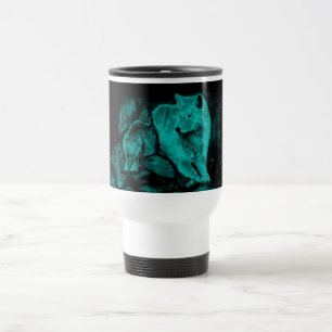Taza De Viaje Wolf y Raven en la noche