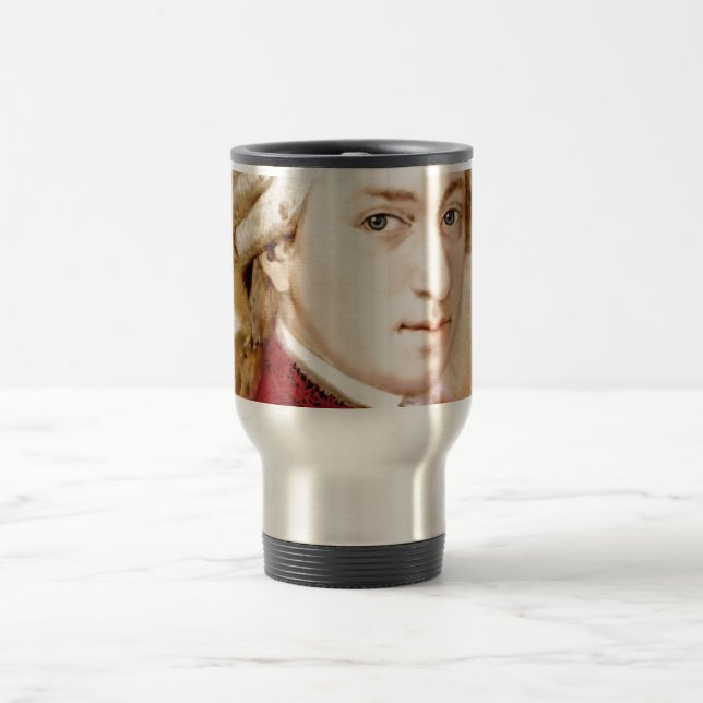 Taza De Viaje Wolfgang Amadeus Mozart im Aquarell Stil (Centro)