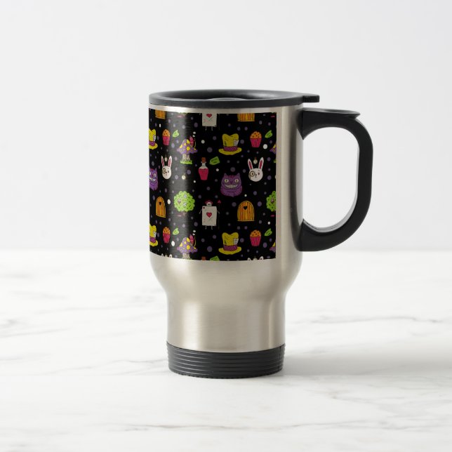Taza De Viaje Wonderland negro (Derecha)