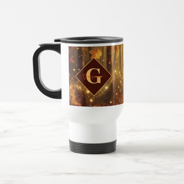Taza De Viaje Woodland otoñal de oro caprichoso (Izquierda)