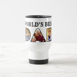 Taza De Viaje Worlds Best Dad Quote Modern 3 Photo Collage