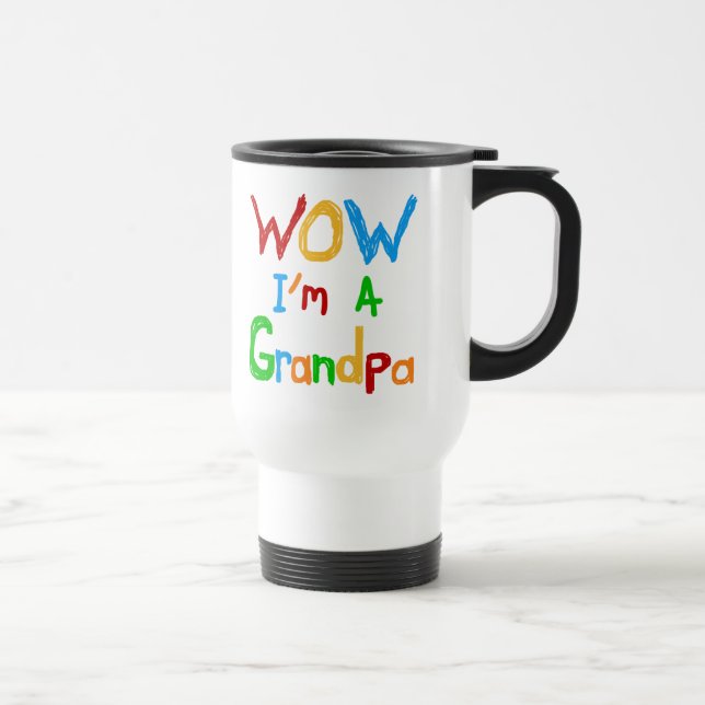 Taza De Viaje WOW, soy una camiseta y regalo del abuelo (Derecha)