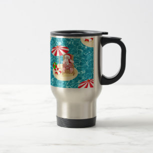 Taza De Viaje xmas beach santa claus
