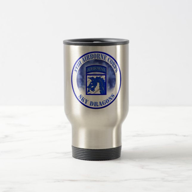 Taza De Viaje XVIII décimo octavo cuerpo aerotransportado 002 (Centro)