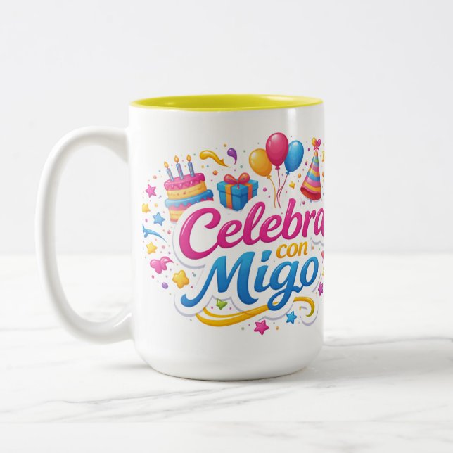 Taza de Viaje y de Regalo con Diseño “Celebra Conm (Izquierda)
