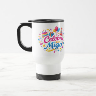 Taza de Viaje y de Regalo con Diseño “Celebra Conm