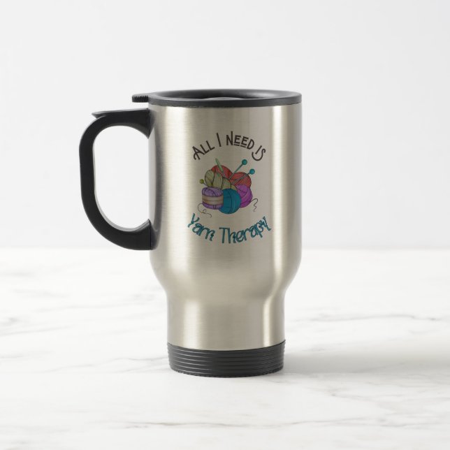Taza De Viaje Yarn Therapy Travel Mug (Izquierda)