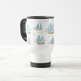 Taza De Viaje Yates de verano con velero