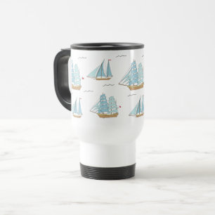 Taza De Viaje Yates de verano con velero