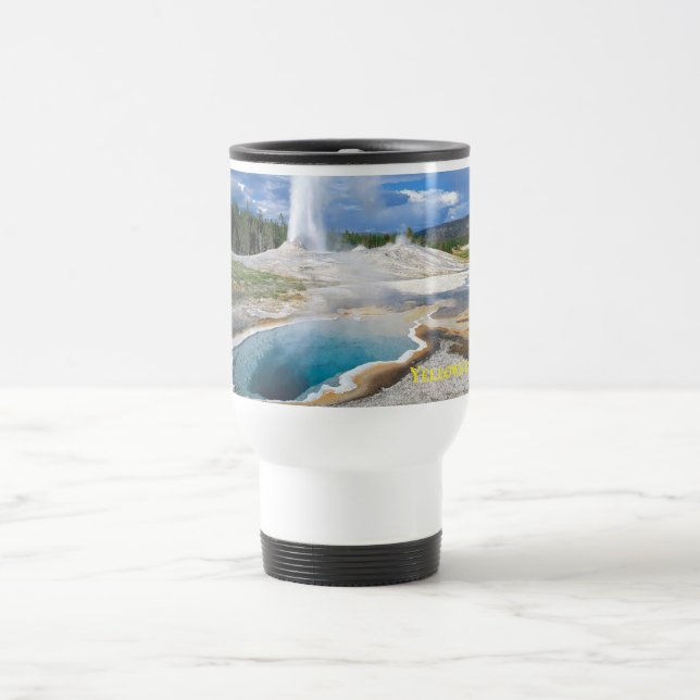 Taza De Viaje Yellowstone Geyser Travel Mug (Centro)